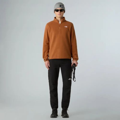 Pánská fleecová mikina The North Face Glacier Fleece 1/4 Zip burnt umber
