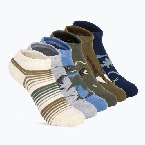 Dětské ponožky SKECHERS 1/2 Terry Low Cut 6 párů olive
