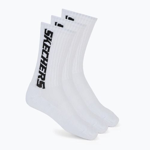 Pánské ponožky SKECHERS 1/2 Terry Crew 3 páry white/black