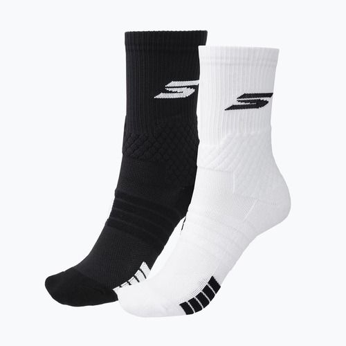 Pánské ponožky SKECHERS Select Terry Crew 2 páry white/black