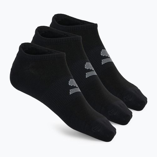 Pánské ponožky SKECHERS Microfiber Non Terry No Show 3 páry black/white