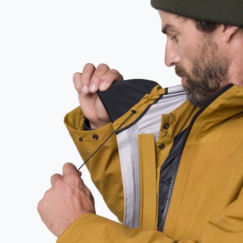 Pánská nepromokavá bunda Salewa Fanes 3L Ptx Hemp 2/1 Parka golden brown int.7020