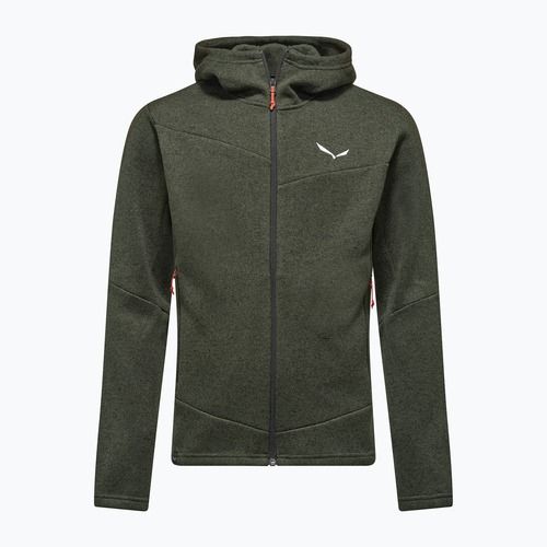 Pánská treková mikina Salewa Puez Rocca Polarlite Hood dark olive
