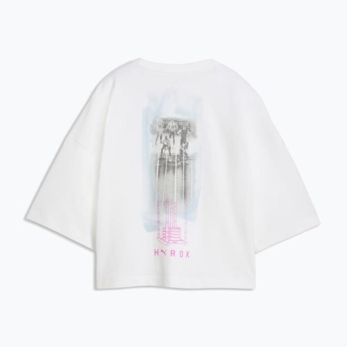 Dámské tréninkové tričko PUMA x HYROX Cropped Lifestyle Tee bílá
