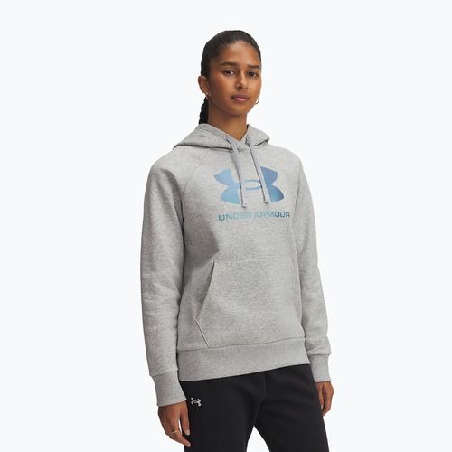 Dámská mikina Under Armour Rival Feelce Shimmer Hoody mod gray light heather/iridescent