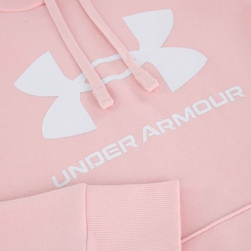 Dámská mikina Under Armour Rival Fleece Big Logo Hoody prime pink/white