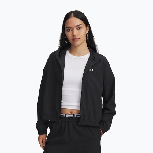 Dámská bunda Under Armour Rival Woven Hoody black/black/white