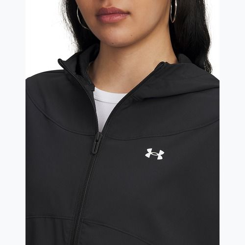 Dámská bunda Under Armour Rival Woven Hoody black/black/white
