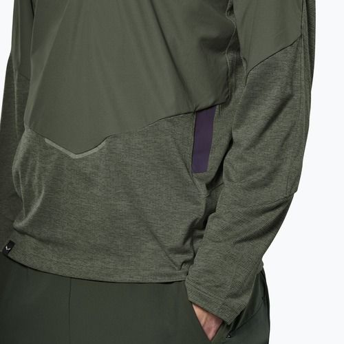 Pánské tričko Longsleeve Salewa Pedroc Dry Wind Half Zip Tee faded green