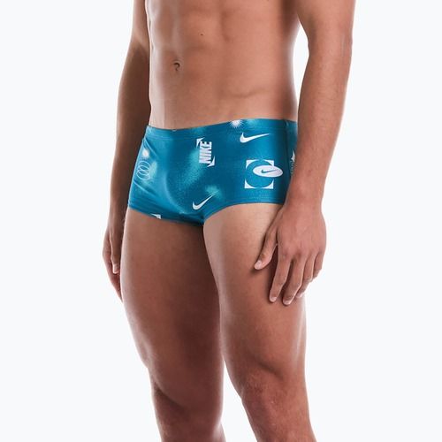 Pánské plavecké slipy Nike Hydrastrong Square Leg Brief green abyss