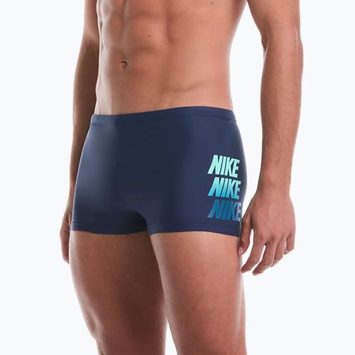 Pánské plavkové boxerky Nike Logo Graphic Square Leg midnight navy