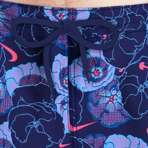 Pánské plavkové šortky Nike Multi Poppy Print 5" Volley midnight navy