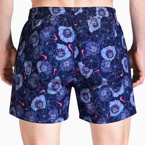 Pánské plavkové šortky Nike Multi Poppy Print 5" Volley midnight navy