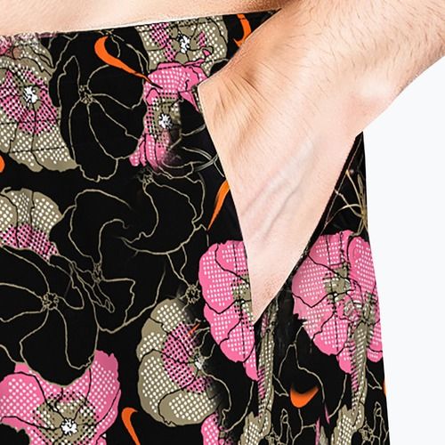 Pánské plavkové šortky Nike Multi Poppy Print 5" Volley black
