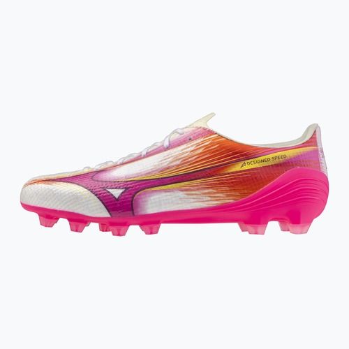 Kopačky Mizuno Alfa III Pro FG white/fuchsia purple