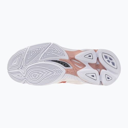 Dámské boty na volejbal Mizuno Wave Lightning Pro Mid white/rose elegance/lava falls