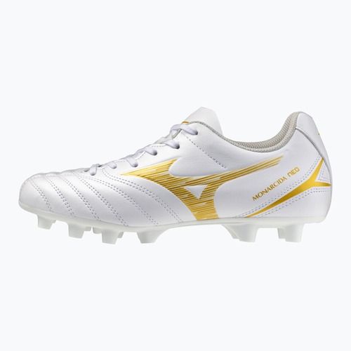 Dětské kopačky Mizuno Monarcida Neo III Select FG white/mp gold