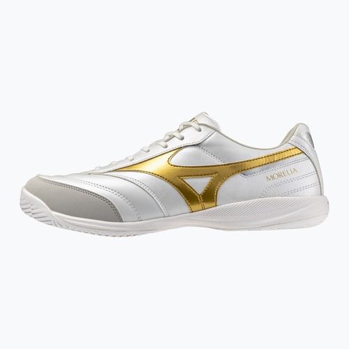 Kopačky Mizuno Morelia Sala Pro IN white/football gold/galaxy silver