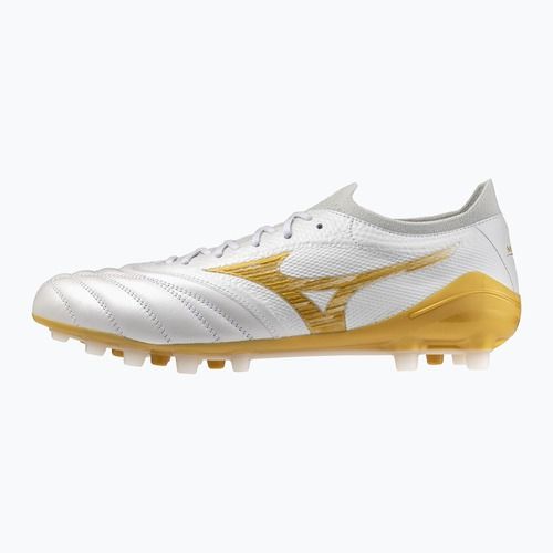 Kopačky Mizuno Morelia Neo IV Beta Japan AG white/mp gold/cool gray 3c