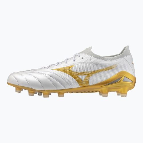 Kopačky Mizuno Morelia Neo IV Beta Japan FG white/mp gold/cool gray 3c