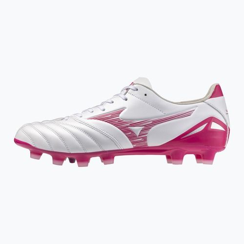 Kopačky Mizuno Morelia Neo IV Pro FG white/fuchsia purple/fuchsia purple