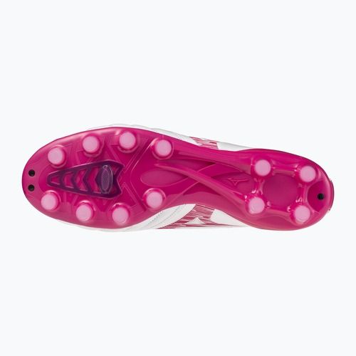Kopačky Mizuno Morelia Neo IV Pro FG white/fuchsia purple/fuchsia purple