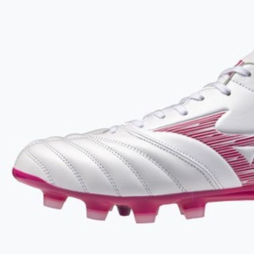 Kopačky Mizuno Morelia Neo IV Pro FG white/fuchsia purple/fuchsia purple