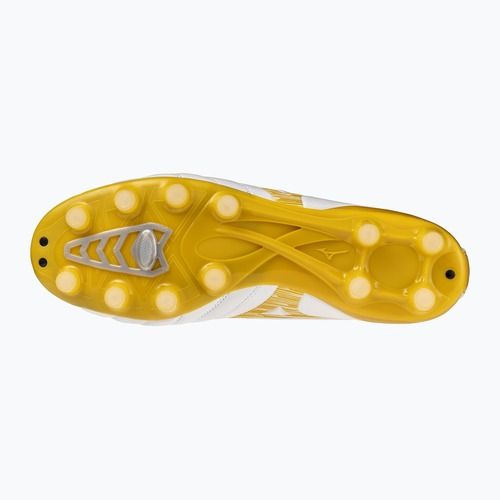 Kopačky Mizuno Morelia Neo IV Pro FG white/mp gold/cool gray 3c