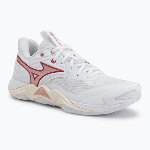 Dámské volejbalové boty Mizuno Wave Momentum Elite white/rose elegance/lava falls