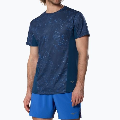 Pánské běžecké tričko Mizuno Active DryAeroFlow Graphic estate blue