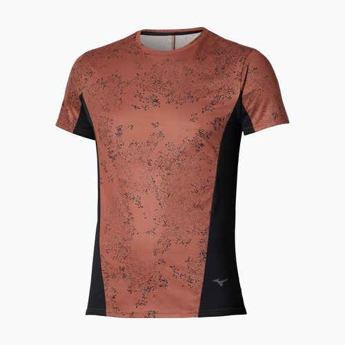 Pánské běžecké tričko Mizuno Active DryAeroFlow Graphic copper brown