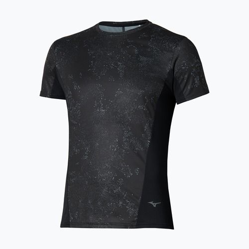 Pánské běžecké tričko  Mizuno Active DryAeroFlow Graphic black/gray