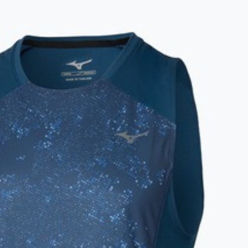 Pánské běžecké tílko Mizuno Active DryAeroFlow Graphic Tank Top estate blue