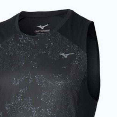 Pánské běžecké tílko Mizuno Active DryAeroFlow Graphic Tank Top black/gray
