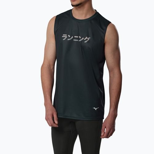 Pánské běžecké tričko Mizuno Core Graphic Sleeveless black/gray