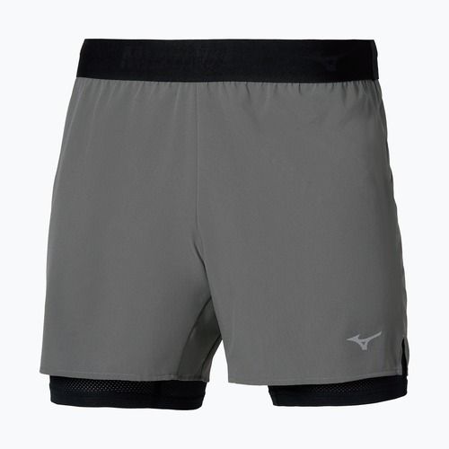 Pánské běžecké šortky Mizuno Core 5.5 Inches 2in1 lava smoke