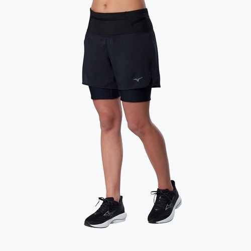 Dámské běžecké šortky Mizuno Trail Multipocket 2in1 black