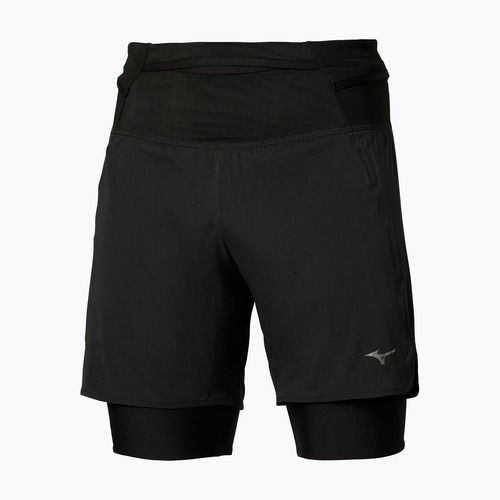 Pánské běžecké šortky Mizuno Trail Multipocket 2in1 black