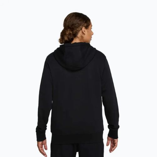 Pánská mikina Nike Club FZ Hoodie black/black/white