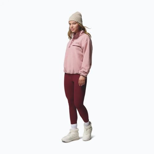 Dámská fleecová mikina Columbia Helvetia II Cropped Half Snap Fleece eraser pink/fig/rich wine