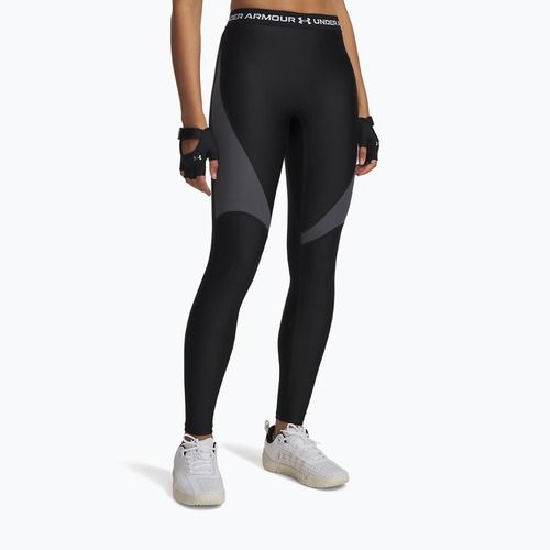 Dámské legíny Under Armour HeatGear Rib black/castlerock/white