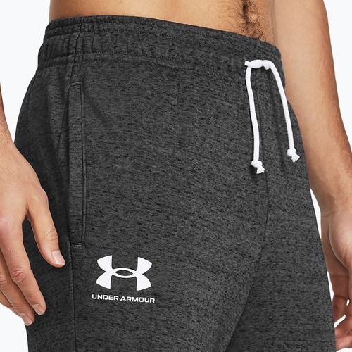 Pánské kalhoty Under Armour Rival Terry Jogger castlerock light heather/onyx white