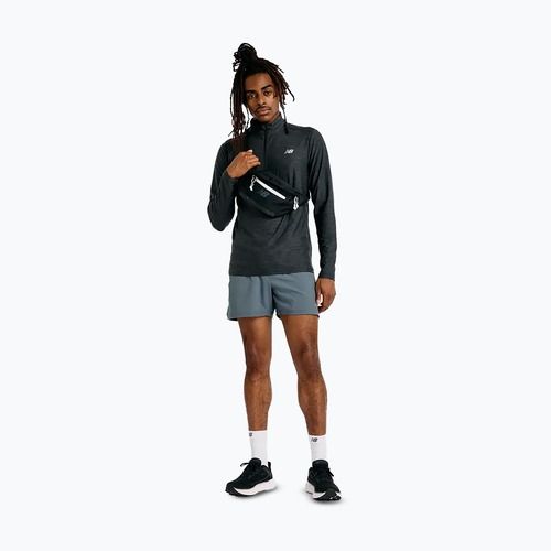 Pánská běžecká mikina New Balance Space Dye 1/4 Zip black