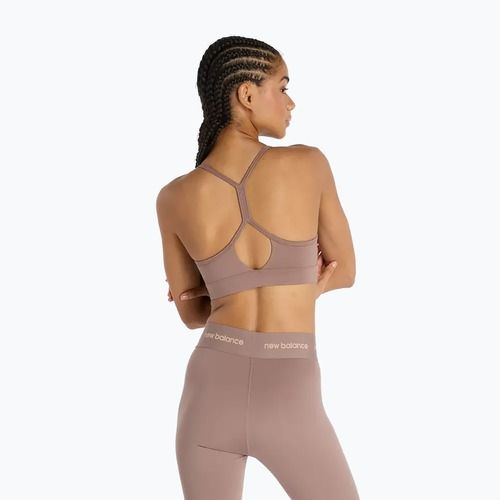 Sportovní podprsenka New Balance Essential Yoga brown