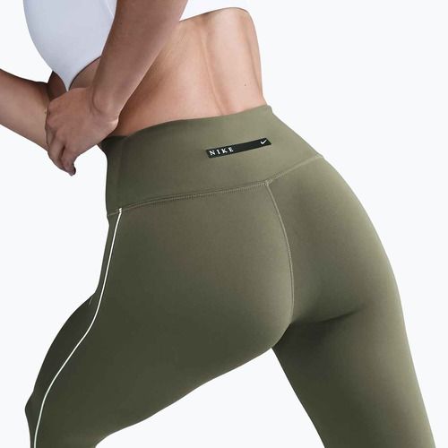 Dámské legíny Nike One High-Waisted medium olive/white