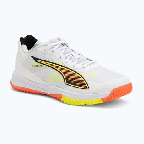 Boty na házenou PUMA Accelerate Turbo 4 Game On puma white/glowing red/ultra blue