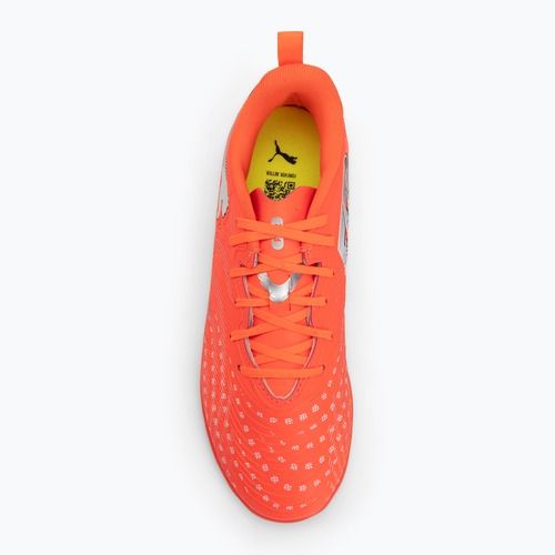 Dětské kopačky PUMA Future 9 Play IT Jr glowing red/puma white/puma black/puma silver