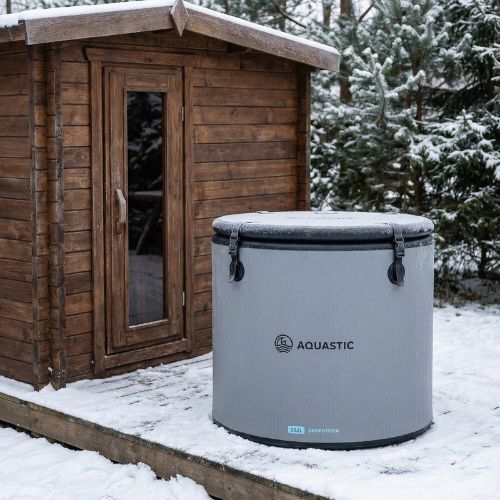 Bazén na otužování AQUASTIC BrrFree 382 l dropstitch grey