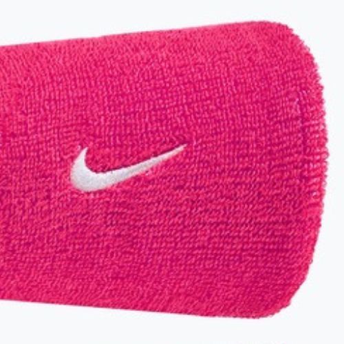 Potítka na zápěstí Nike Swoosh Classic Doublewide Wristbands 2 ks vivid pink/white