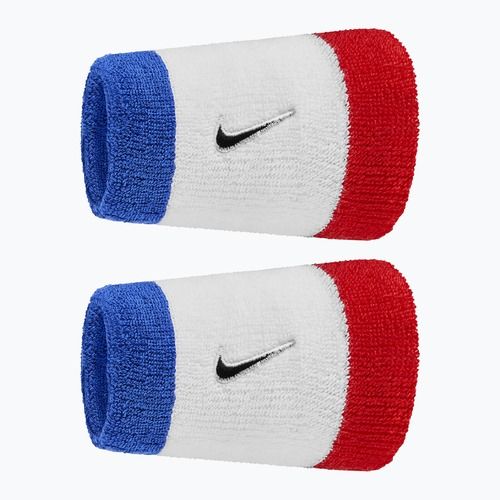 Potítka na zápěstí Nike Swoosh Classic Doublewide Wristbands 2 ks game royal/university red/black